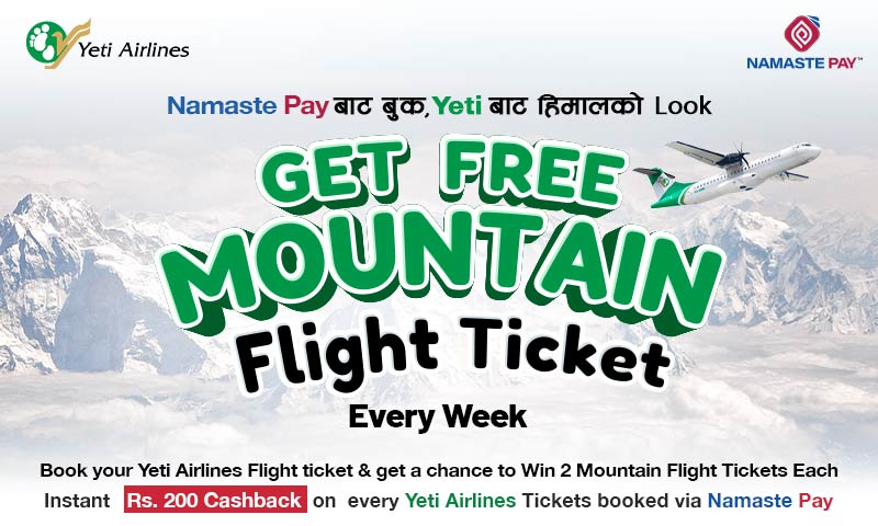 Win a Mountain Flight with Yeti Airlines and Namaste Pay
